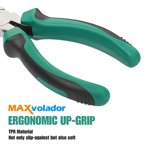 The best selling item MAXVOLADOR Premium 6” Needle Nose Pliers, Paper Clamp Precision, Heavy-Duty CRV Steel, Large Soft Grip with Wire Cutter, Long Nose Cutting Pliers