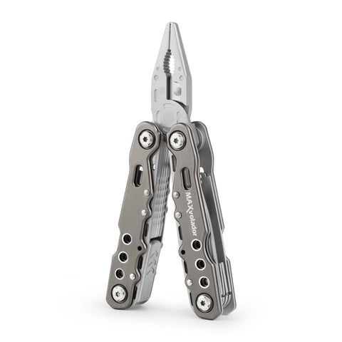 New Arrivals MAXVOLADOR Stainless Steel Multitool Pocket Knife, Tactical Multi Tool With Scissors, Saw, Survival Folding Pliers with Replaceable Wire Cutters for Camping, Outdoor