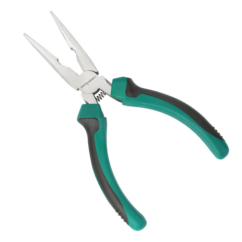 The best selling item MAXVOLADOR Premium 6” Needle Nose Pliers, Paper Clamp Precision, Heavy-Duty CRV Steel, Large Soft Grip with Wire Cutter, Long Nose Cutting Pliers