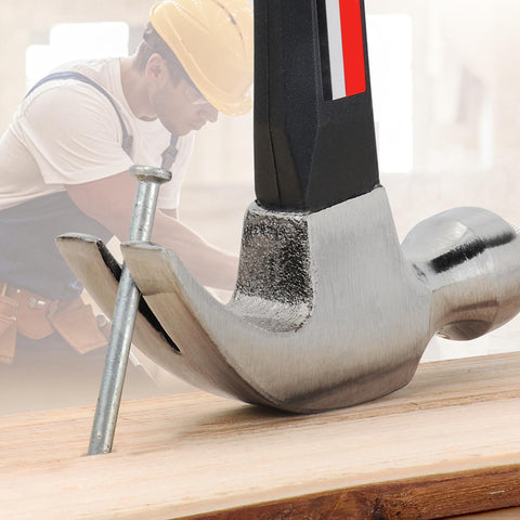 The hot selling item MAXVOLADOR Hammer Set, 8oz & 20oz Claw Hammers, Polished Carbon Steel Hammer-Head & Fiberglass Handle with Rubber Grip
