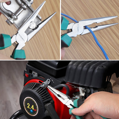 The best selling item MAXVOLADOR Premium 6” Needle Nose Pliers, Paper Clamp Precision, Heavy-Duty CRV Steel, Large Soft Grip with Wire Cutter, Long Nose Cutting Pliers