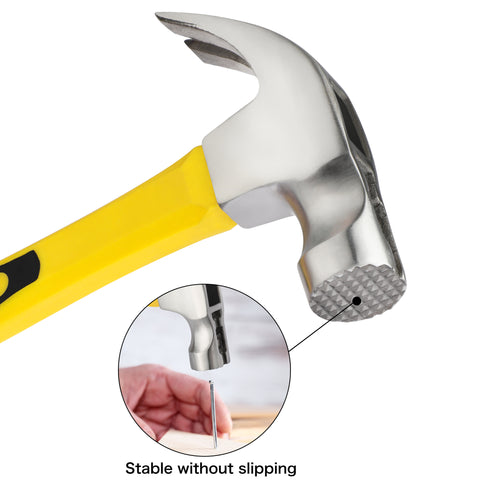 MAXVOLADOR Hammer Fiberglass HIGH QUALITY Forged Hardened Steel Head with polished smooth faced Fiberglass handle with shock absorbing design