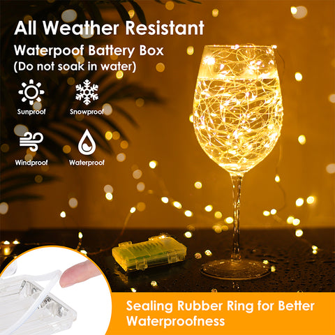 Mlambert 3 Pack 33 FT Fairy String Lights