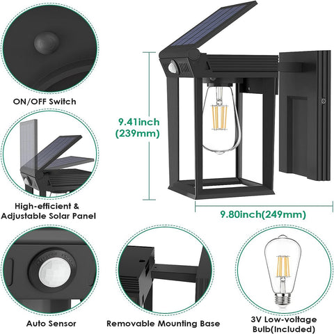 MAXvolador Solar Security Lights with Motion Sensor