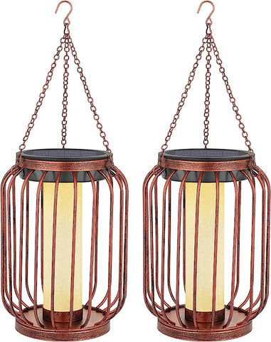 MAXvolador 2-Pack Solar Lantern with Crystal Shining Effect