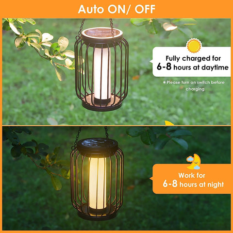 MAXvolador 2-Pack Solar Lantern with Crystal Shining Effect