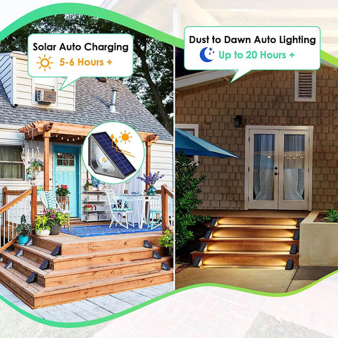 MAXvolador 6-Pack LED Solar Step Lights, Waterproof IP67