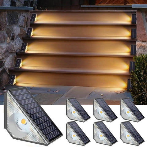 MAXvolador 6-Pack LED Solar Step Lights, Waterproof IP67
