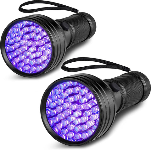 MAXvolador 2-Pack of 51 LED 395nm UV/Blacklight Flashlights