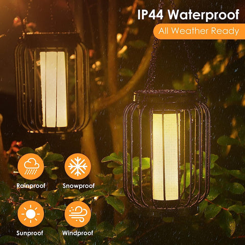 MAXvolador 2-Pack Solar Lantern with Crystal Shining Effect