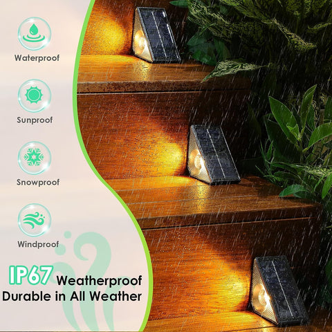 MAXvolador 6-Pack LED Solar Step Lights, Waterproof IP67