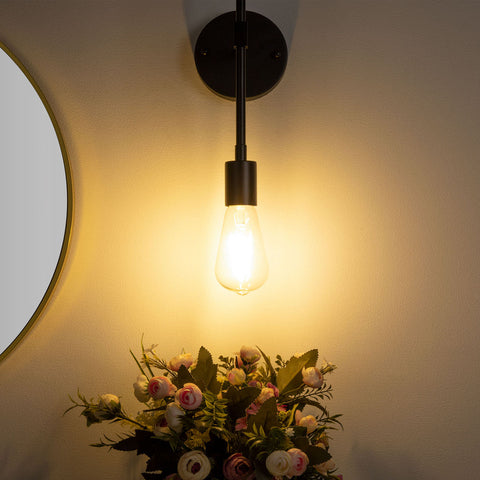 MAXvolador Dimmable Vintage LED Edison Bulb 60W Equivalent, 6W 800Lumens Edison Light Bulbs 2700K Warm White, ST58 Antique LED Filament Bulb CRI 85+, E26 Medium Base, Clear Glass, Pack of 12