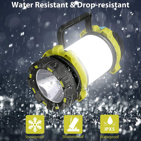 Maxvolador 2 Pack Camping Lantern, Outdoor Led Camping Lantern, Rechargeable Flashlights with 1000LM, 6 Modes, 4000mAh Power Bank, IPX5 Waterproof Portable Emergency Camping Light water resistant