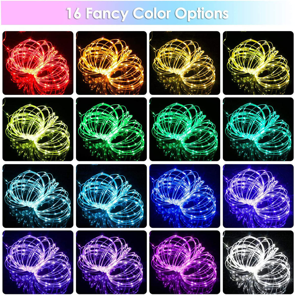 Maxvolador 132Ft LED Rope Lights Outdoor, 16 Colors RGB Remote Control Fairy String Lights Plug in with 300 LEDs, Waterproof, Super Durable for Bedroom Patio Christmas Decor，16 Fancy Color Options
