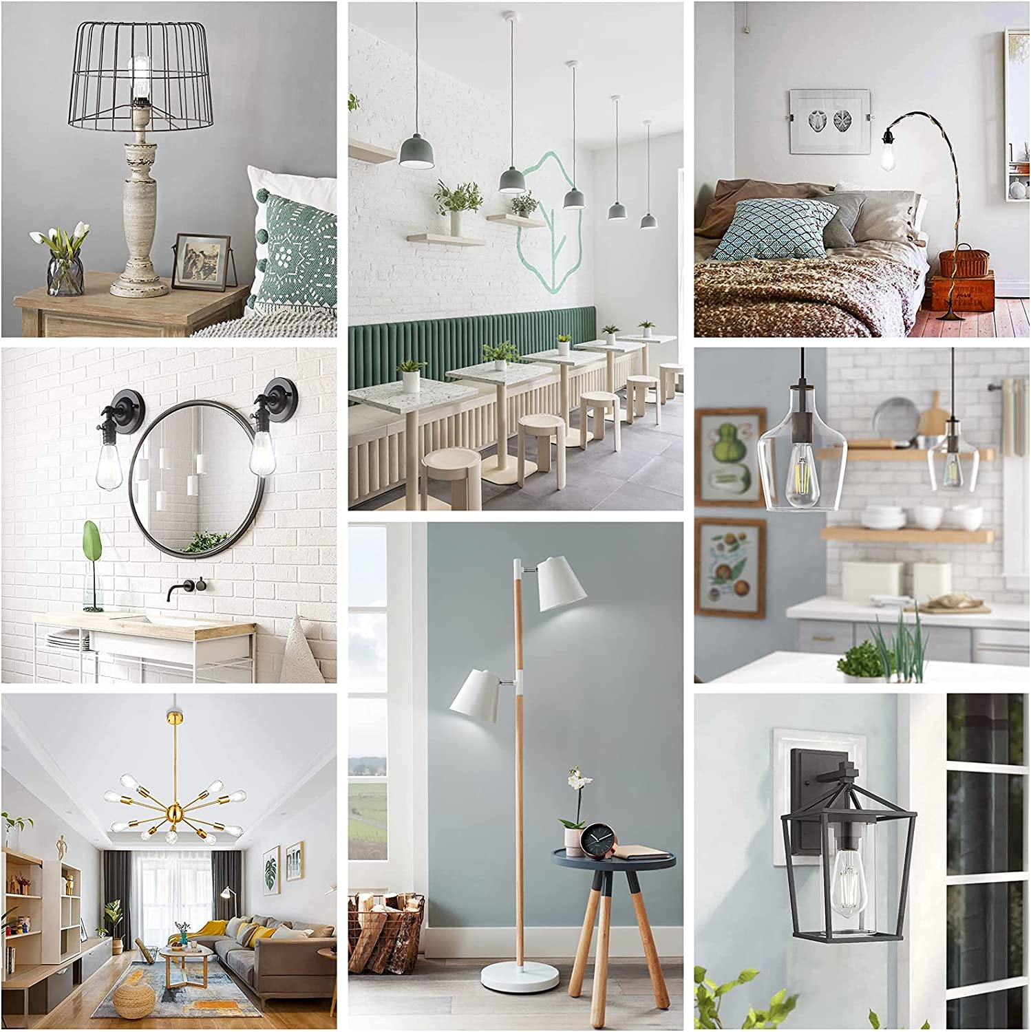 Maxvolador Dimmable Vintage LED Edison Bulb 60W Equivalent, 6W 800Lumens Edison Light Bulbs 5000K Daylight White, ST58 Antique LED Filament Bulb CRI 85+, E26 Medium Base , Clear Glass, 12 Pack，for living room kitchen