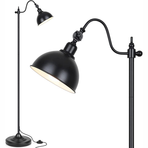 MAXvolador Industrial Floor Lamp with Adjustable Metal Head and Foot Switch