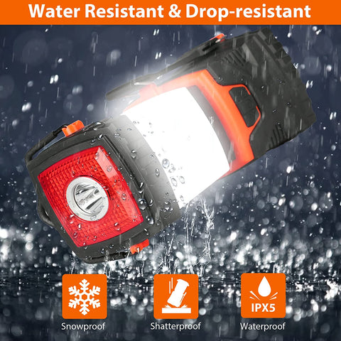 Maxvolador LED Camping Lantern, Rechargeable Flashlights with 1000LM, , Daylight Warm Light 8 Modes, 4400mAh Power Bank, Portable Waterproof Tent Light for Hiking, Survival，Water Resistant and Drop-resistant