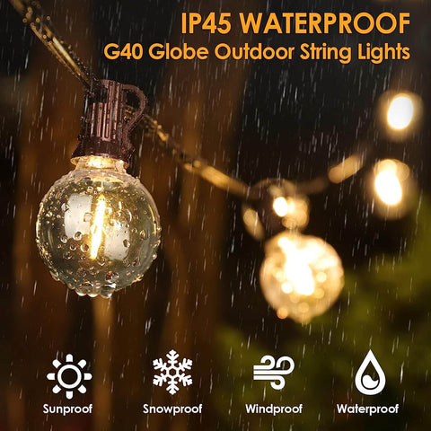 MAXvolador 50FT Connectable & Dimmable Outdoor Bistro Lights