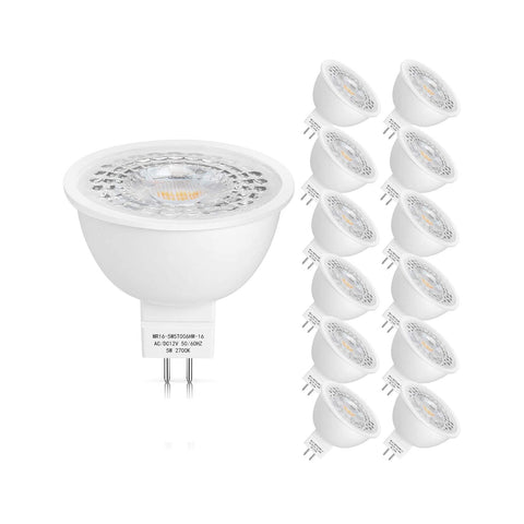 maxvolador 4 Pack MR16 LED Bulbs,2700K Warm White, 12V Spotlight Bulb, Non-Dimmable,45 Degree Beam Angle for Landscape, Recessed, Track Lighting
